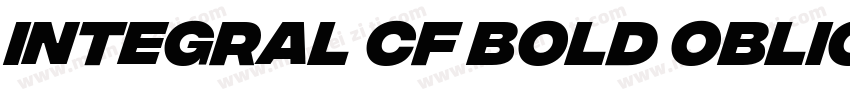 Integral CF Bold Oblique字体转换